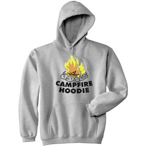 Campfire Hoodie Funny Happy Camper Summer Camping Outdoor Hooded Sweatshirt - Crazy Dog Hoodie - 1 of 4