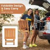 "18'' Folding Compact Side Table with Slatted Tabletop By adawe-store Item No" - 3 of 4
