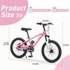 RISOKEYS 20 Inch Single Speed Mountain Bike for Kids Age 7-10,Front Suspension Fork Kids' Bicycles,Disc Brake & Adjustable Seat,for Boys Girls - 3 of 4