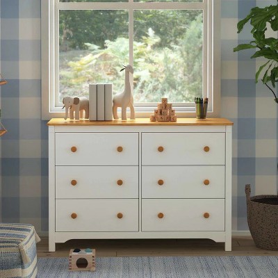 eLite Shea 6-Drawer Dresser Warm White