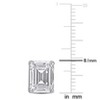 EVERLY JEWELRY | Sterling Silver 5 CT TGW DEW Emerald Cut Created Moissanite Stud Earrings - 3 of 4