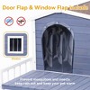 Lyngins Deluxe Large Wooden Outdoor Dog House with Waterproof Asphalt Roof, Terrace & Ventilation Windows, Dog Kennel for Small/Medium Dogs - 4 of 4