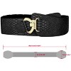 INSPIRE CHIC Women's Snake Textured Print Elastic High Waist Stretchy Slanted Wide Faux Leather Waistbelt - 3 of 4