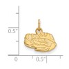Black Bow Jewelry 10k Yellow Gold Louisiana State Fighting Tigers NCAA Extra Small Pendant - 2 of 3