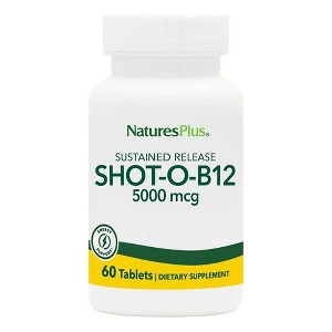 Shot-O-B-12 5000mcg Time Release by Nature's Plus  -  60 Sustained Release Tablet - 1 of 2