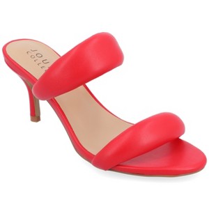 Journee Collection Womens Mellody Light Puff Strap Slip On Open Toe Pumps - 1 of 4