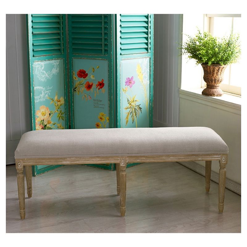 Clairette Wood Traditional French Bench - Baxton Studio, 3 of 6