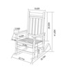 VisioGear 3 Pieces Rocking Chair Set, Outdoor Rocking Chair Set with Side Table for Backyard, White, 35.15"*22.71"*41.25" - 3 of 4