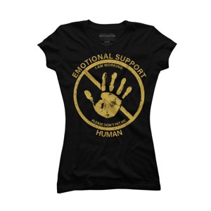 Junior's Design By Humans Service Animal By TenkenNoKaiten T-Shirt - 1 of 3