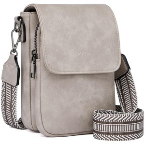 Small Crossbody Bags for Women Trendy,Leather Triple Compartment Cell Phone - 1 of 4