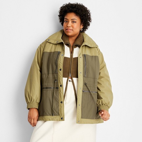 Women's Two Tone Quilt Lined Jacket - Future Collective™ With Reese  Blutstein Green 2x : Target