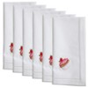 Saro Lifestyle Embr'd Cupcake Napkin, 20" Square, White (Set of 6) - 3 of 3