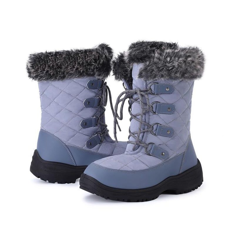 Women's Snow Boots, Women Waterproof Mid Calf, Anti-slip Outdoor Warm Duck Boot for Winter, 1 of 8