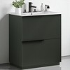 30" Bathroom Vanity with Sink – Fluted Design, Soft Close Full-Extension Drawers, High-Gloss Ceramic Basin, Modern Freestanding Bathroom Cabinet - 2 of 4