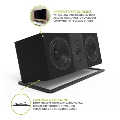 Kanto S10 Black Low-Profile Angled Sound Bar and Speaker Stand