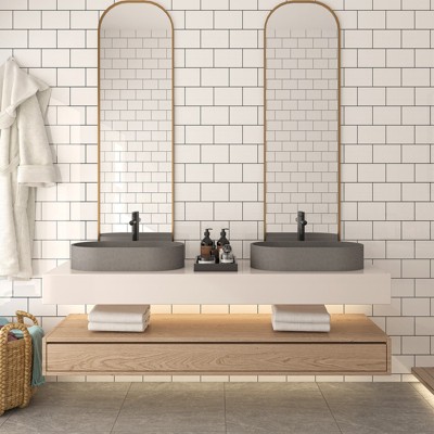 Mottled Bluish Gray Ceramic Oval Vessel Bathroom Sink
