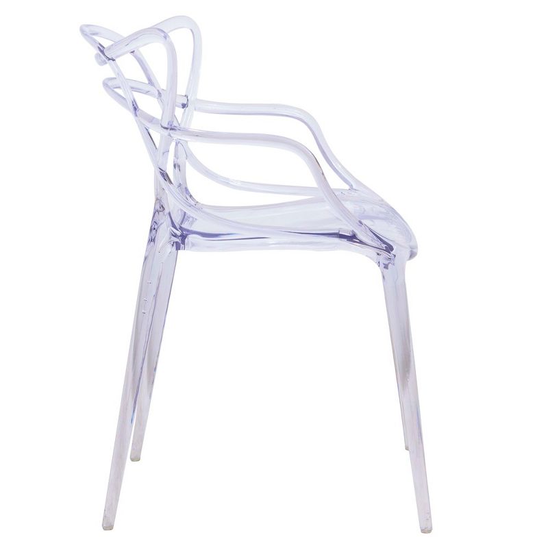 LeisureMod Milan Modern Plastic Dining Chair with Wire Design, 3 of 6