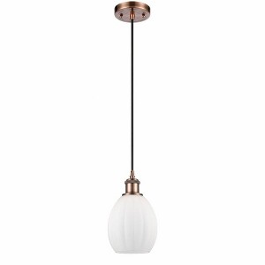 Eaton - 1 Light Cord Hung Mini Pendant In Industrial Style-9.5 Inches Tall and 6 Inches Wide - 1 of 1