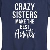 Women's - Instant Message - Crazy Sisters Make The Best Aunts Short Sleeve Graphic T-Shirt - 2 of 4
