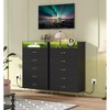 Dresser for Bedroom with Charging Station & LED Light,Tall Dresser & Chests of Drawers with 5 Drawers - 4 of 4