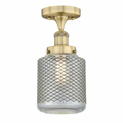 Stanton - 1 Light Semi-Flush Mount In Industrial Style-9.75 Inches Tall and 6 Inches Wide