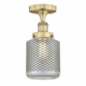 Stanton - 1 Light Semi-Flush Mount In Industrial Style-9.75 Inches Tall and 6 Inches Wide - 1 of 1