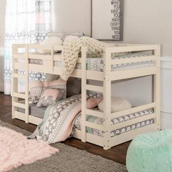 Twin Over Twin Indy Solid Wood Low Bunk Bed - Saracina Home