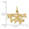 Black Bow Jewelry 14k Yellow Gold Polished Perfect Wife Charm or Pendant, 22mm - 3 of 4