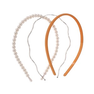 Unique Bargains Women's Solid Color Hairband 1 Set - 1 of 4