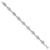 Black Bow Jewelry 8mm Filigree Heart Link Bracelet in 14k White Gold, 7 Inch - 2 of 4