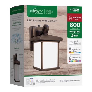 Feit Electric OneSync Bronze Dusk to Dawn LED Wall Lantern - 1 of 1