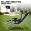 Karl Home Patio Folding Zero Gravity Chair With Blue Cushion - 4 of 4
