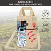 OPUX Wine Bag, 4,6 Bottle Cooler Insulated Tote Carrier Travel Picnic BYOB, Leakproof Padded Portable Party Christmas Gift - 2 of 4