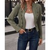 BLUEMING Womens Faux Suede Jackets Fall Casual Business Long Sleeve Open Front Buttons Crop Blazer Jacket Coats - 4 of 4