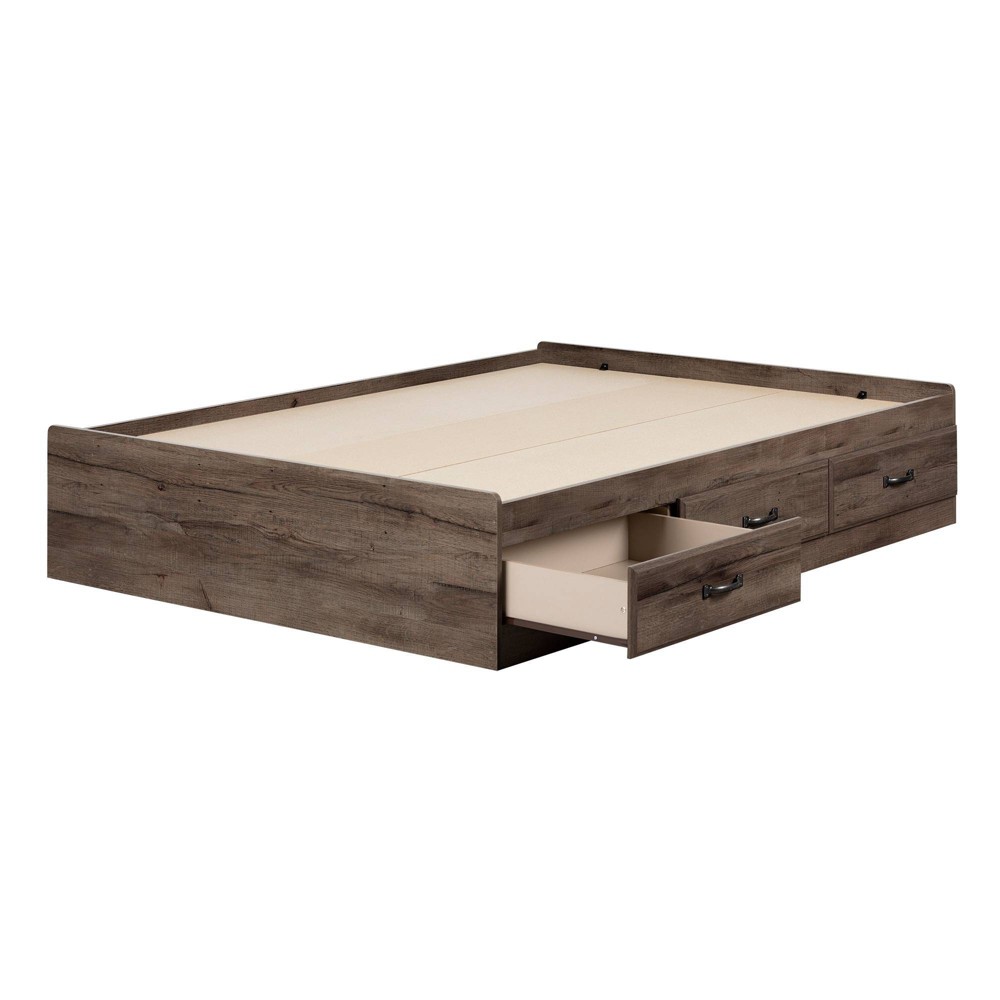 Photos - Bed Frame Full Ulysses Mates Kids' Bed with 3 Drawers Fall Oak - South Shore