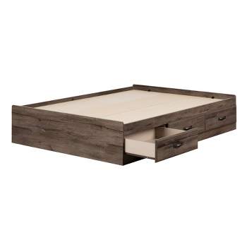 Full Ulysses Mates Kids' Bed with 3 Drawers Fall Oak - South Shore