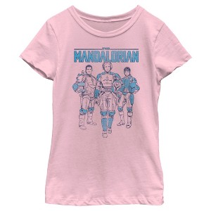 Girl's Star Wars: The Mandalorian Retro Distressed Bo-Katan Koska and Axe T-Shirt - 1 of 4