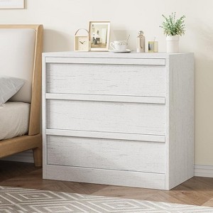 Nightstand 3 Chest of Drawers with Large Storage, Small Modern Bedside End Table for Living Room, Nursery, Entryway - 1 of 4