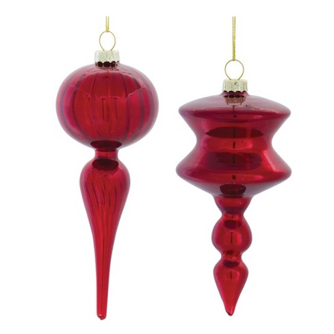 Melrose Glass Finial Drop Ornament (set Of 12) : Target