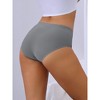 Allegra K Women's Mid-Waisted Invisible Full Coverage Light and Breathable Briefs - 2 of 4