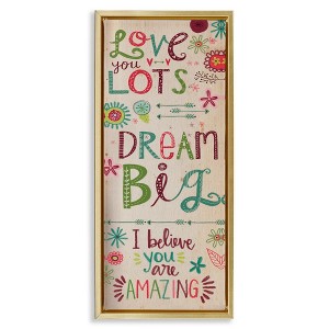 Stupell Industries Encouraging Floral Dream Big, 11" x 25" - 1 of 4