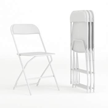 Flash Furniture Hercules Series Plastic Folding Chair - 4 Pack 650LB Weight Capacity