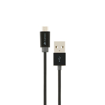 Kanex Micro USB to USB-A Sync and Charge Cable 4 feet (1.2 Meter)-Black