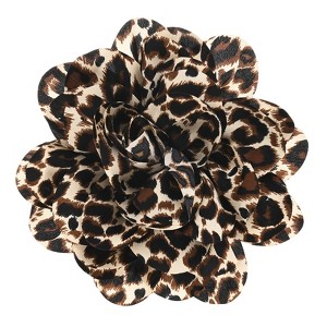 Unique Bargains Alloy Satin Fabric Big Flower Dainty Brooch Pin 1 Pc - 1 of 4