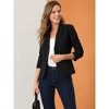 Allegra K Women's Elegant Work Office Lapel Collar Button Down Regular Fit Suit Blazer 2 Packs - image 2 of 4