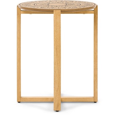 Dahlia Side Table Natural - Adore Decor