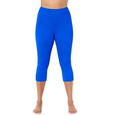 Women's Chlorine Resistant High Waisted Modest Swim Leggings with UPF 50  Sun Protection