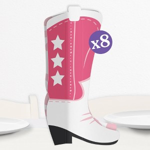 Big Dot of Happiness 3D Rodeo Cowgirl Boots Centerpiece Table Decorations, Freestanding Western Birthday, Cowgirl Bachelorette Centerpieces - 8 Count - 1 of 4