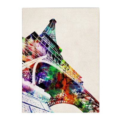 24" x 32" Eiffel Tower by Michael Tompsett - Trademark Fine Art