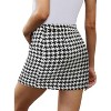 Women's Plaid High Waist Mini Skirt - Fall Bodycon Dress for Fashion Outfits 01 Houndstooth 01 Houndstooth Medium - 3 of 4